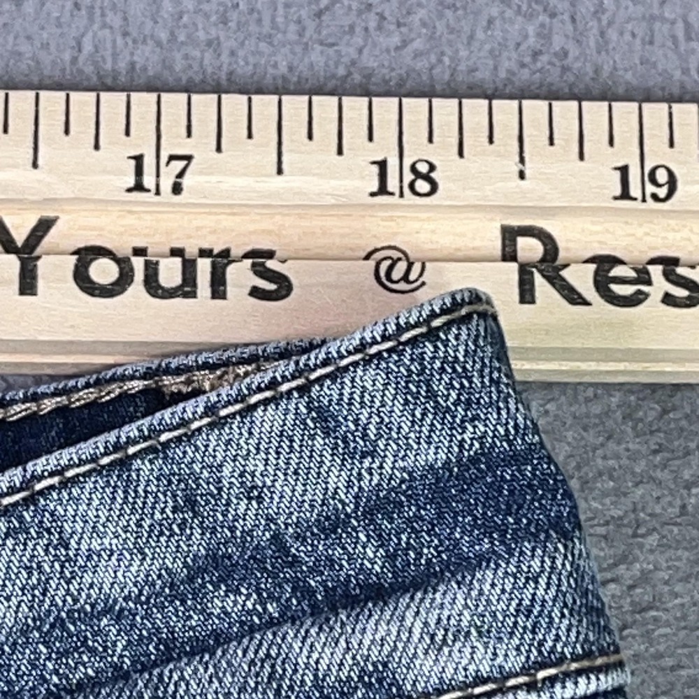 Victorious Moto Zip Panel Jeans‎ Men's 34 Blue Stretch Denim - Picture 8 of 13